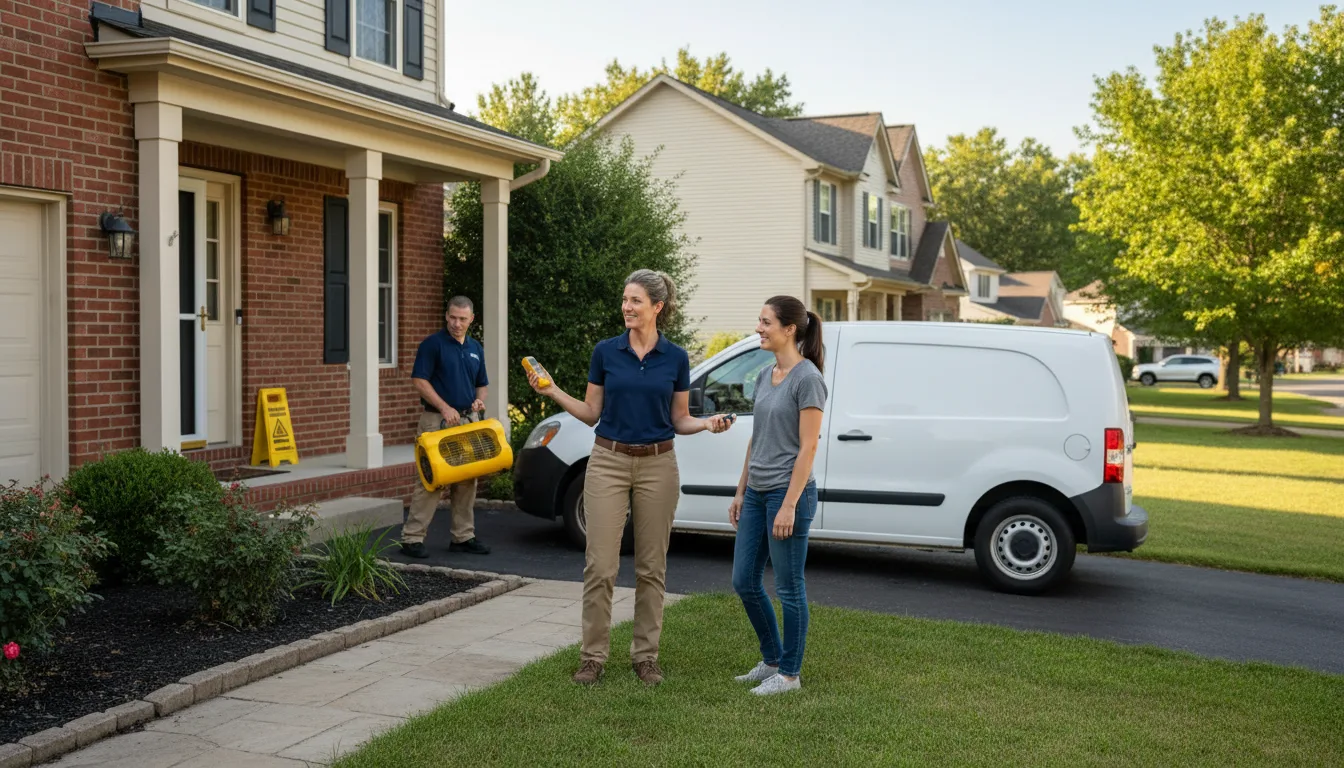 Residential water damage restoration in Rome, PA